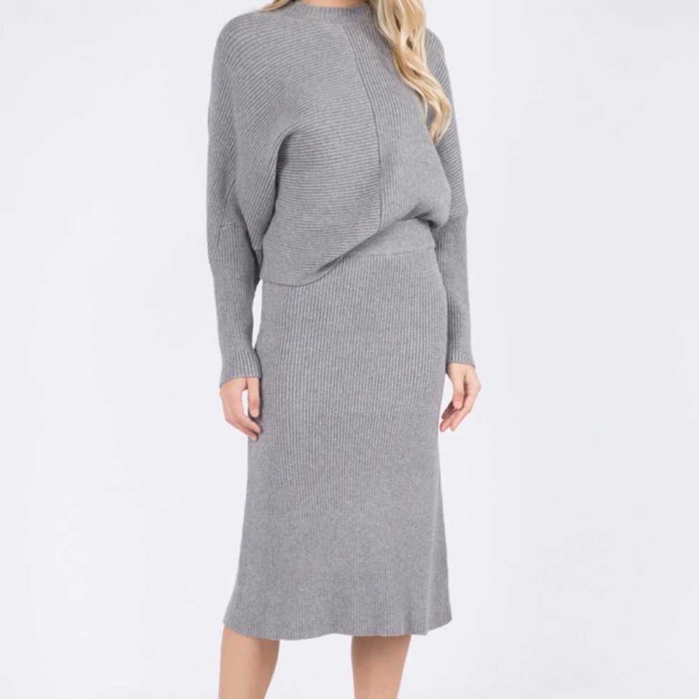 Whiteroom + Cactus sweater skirt set